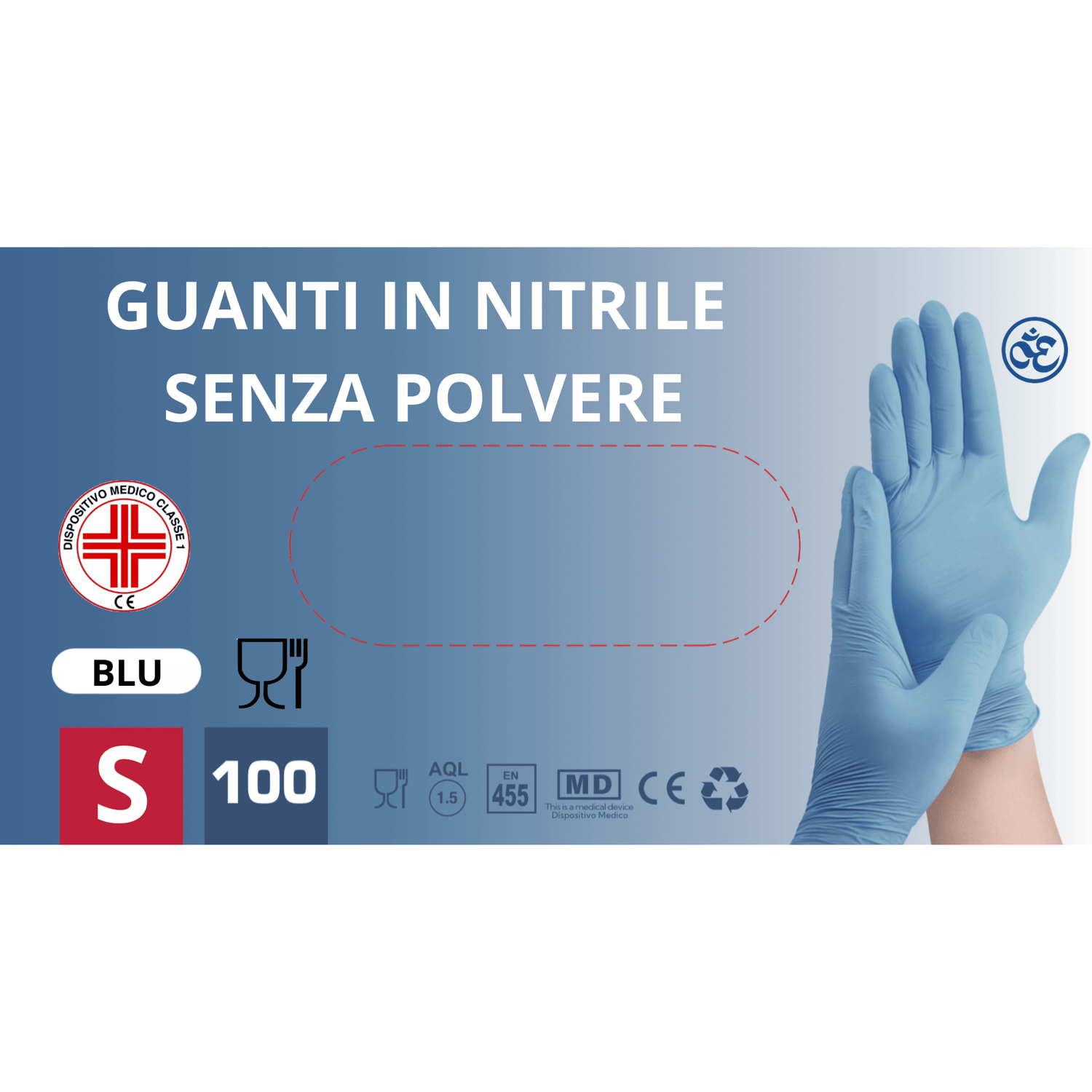 Nitrile Disposable Gloves - Box of 100